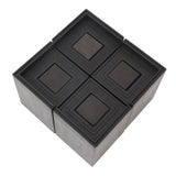 4PCS Sofa Risers Square 4in Porose Bed Lifts Furniture Risers for Fixing Small Pointy Feet Black - Top-Down View
