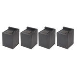 4PCS Sofa Risers Square 4in Porose Bed Lifts Furniture Risers for Fixing Small Pointy Feet Black - Close-Up Angle