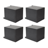 4PCS Sofa Risers Square 4in Porose Bed Lifts Furniture Risers for Fixing Small Pointy Feet Black