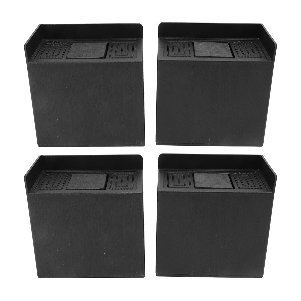 4 PCS 4in L Shaped Anti Vibration Pads Rectangular Non Slip Foot Pad Bed Risers for Washing Machine Sofa Furniture