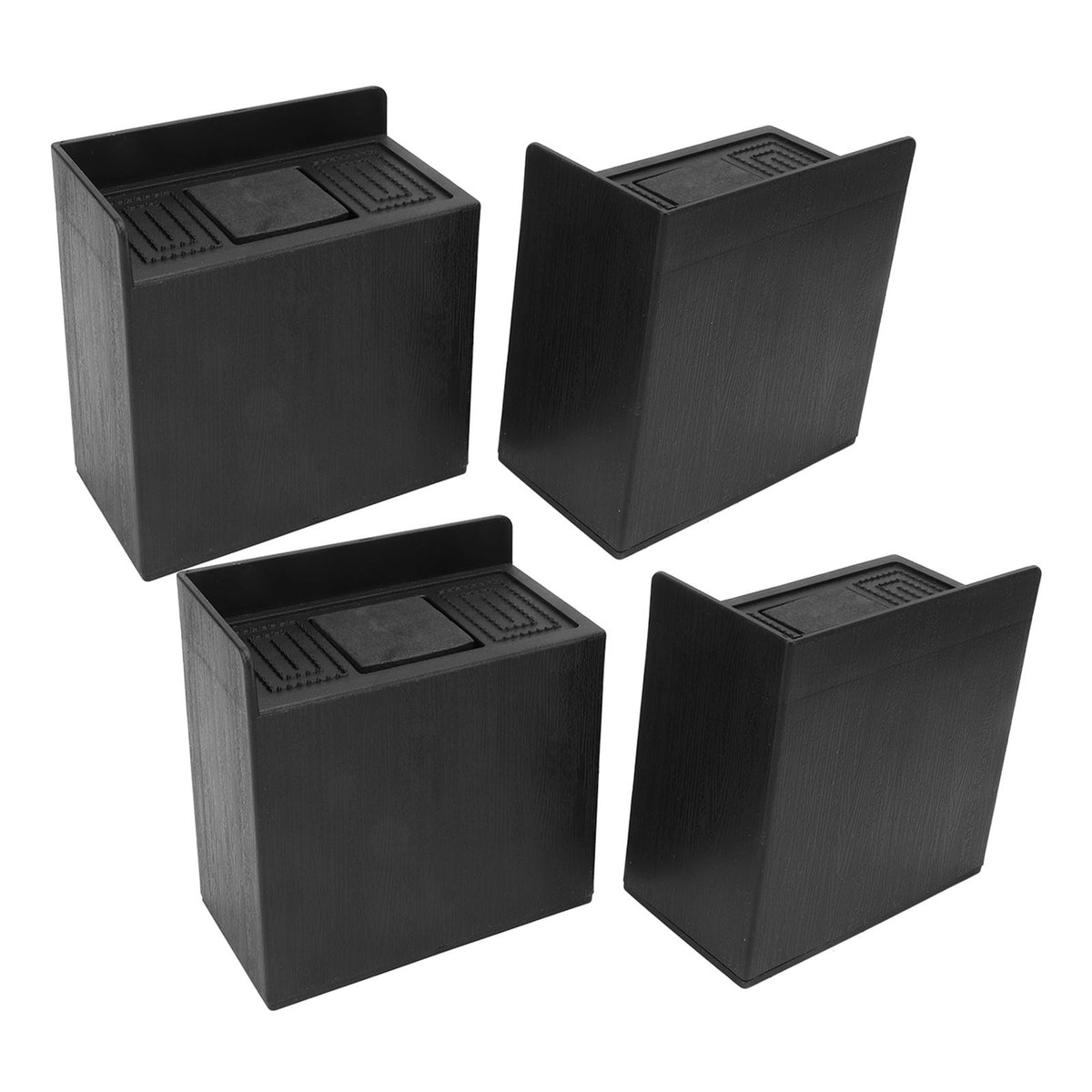 4 PCS 4in L Shaped Anti Vibration Pads Rectangular Non Slip Foot Pad Bed Risers for Washing Machine Sofa Furniture