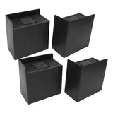 4 PCS 4in L Shaped Anti Vibration Pads Rectangular Non Slip Foot Pad Bed Risers for Washing Machine Sofa Furniture - Rear View