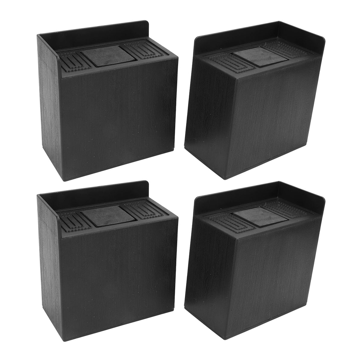 4 PCS 4in L Shaped Anti Vibration Pads Rectangular Non Slip Foot Pad Bed Risers for Washing Machine Sofa Furniture