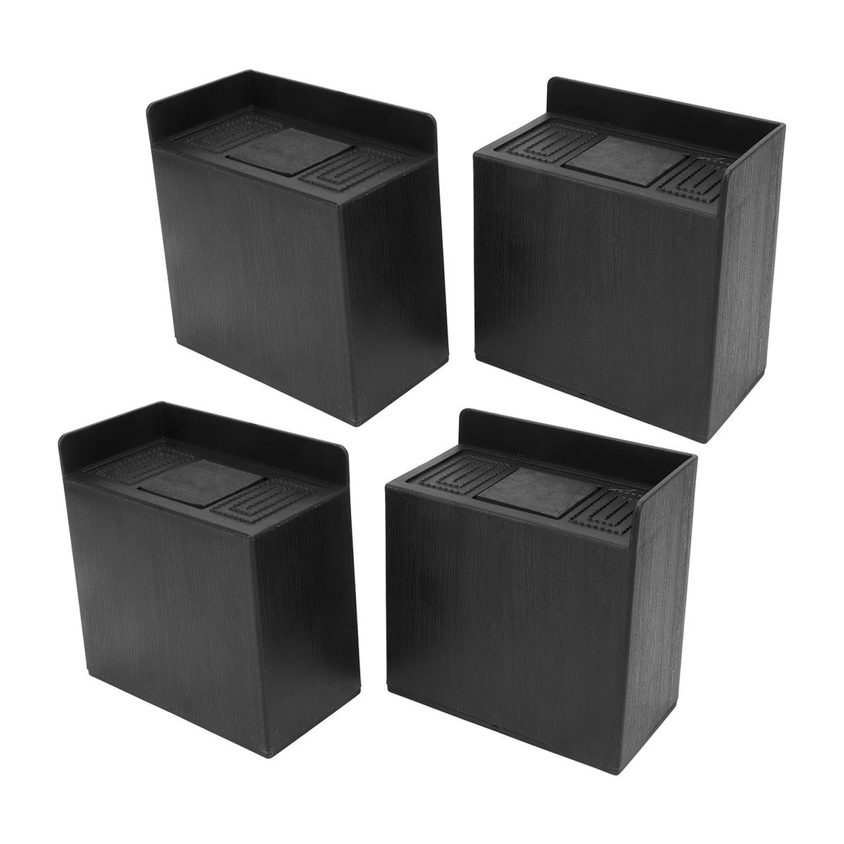 4 PCS 4in L Shaped Anti Vibration Pads Rectangular Non Slip Foot Pad Bed Risers for Washing Machine Sofa Furniture