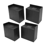 4 PCS 4in L Shaped Anti Vibration Pads Rectangular Non Slip Foot Pad Bed Risers for Washing Machine Sofa Furniture