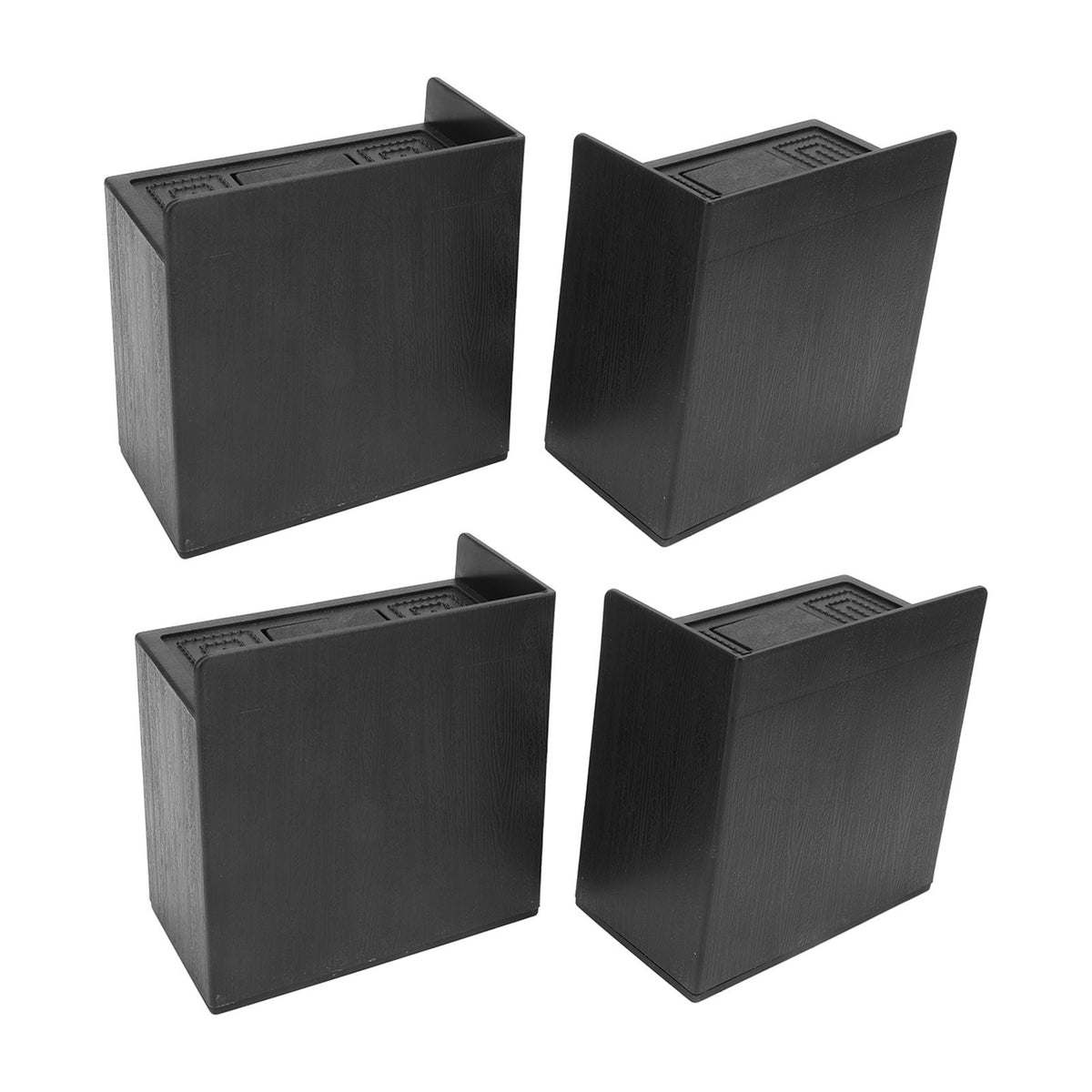 4 PCS 4in L Shaped Anti Vibration Pads Rectangular Non Slip Foot Pad Bed Risers for Washing Machine Sofa Furniture