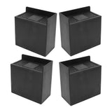 4 PCS 4in L Shaped Anti Vibration Pads Rectangular Non Slip Foot Pad Bed Risers for Washing Machine Sofa Furniture