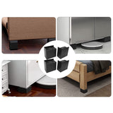 4 PCS 4in L Shaped Anti Vibration Pads Rectangular Non Slip Foot Pad Bed Risers for Washing Machine Sofa Furniture - Extra Image