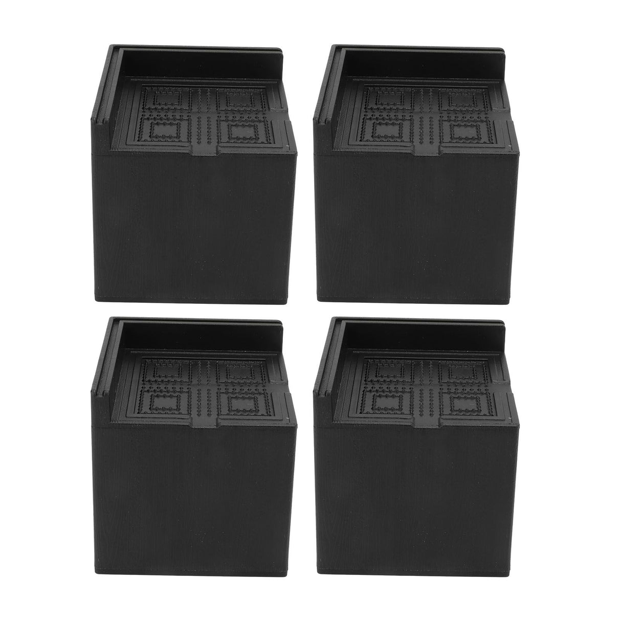 4Pcs Furniture Risers Plastic EVA Square 3in Support Up to 2200LBS for Washing Machine Bed Couch Table Sofa