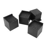 4Pcs Furniture Risers Plastic EVA Square 3in Support Up to 2200LBS for Washing Machine Bed Couch Table Sofa