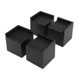 4Pcs Furniture Risers Plastic EVA Square 3in Support Up to 2200LBS for Washing Machine Bed Couch Table Sofa
