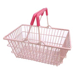 Table Storage Basket Iron Sturdy Stable Healthy Oil Paint Beautiful Portable Storage Basket for Bedroom 18x13 5x9cm
