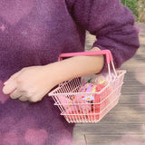 Table Storage Basket Iron Sturdy Stable Healthy Oil Paint Beautiful Portable Storage Basket for Bedroom 18x13 5x9cm - Front View