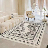 Carpet Large Area Floral Pattern Mordern Soft Carpet for Living Room Bedroom Dining Room Square 60×120cm - Top-Down View