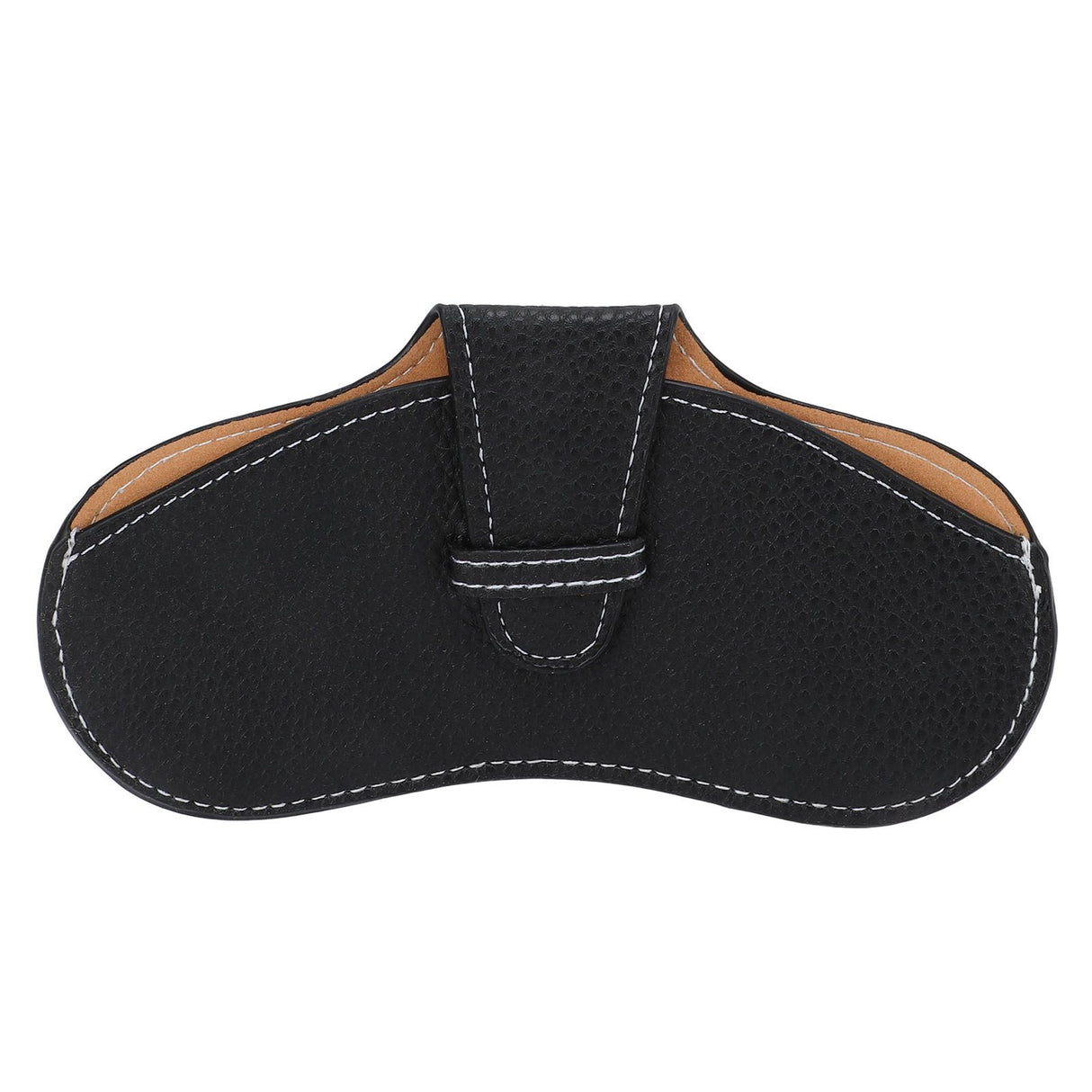 Leather Sunglasses Case Portable PU Leather Eyeglass Case Leather Wear Resistant Simple Eyeglass Case for Sunglasses Black