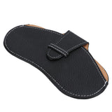 Leather Sunglasses Case Portable PU Leather Eyeglass Case Leather Wear Resistant Simple Eyeglass Case for Sunglasses Black - 45-Degree Angle