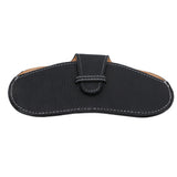 Leather Sunglasses Case Portable PU Leather Eyeglass Case Leather Wear Resistant Simple Eyeglass Case for Sunglasses Black