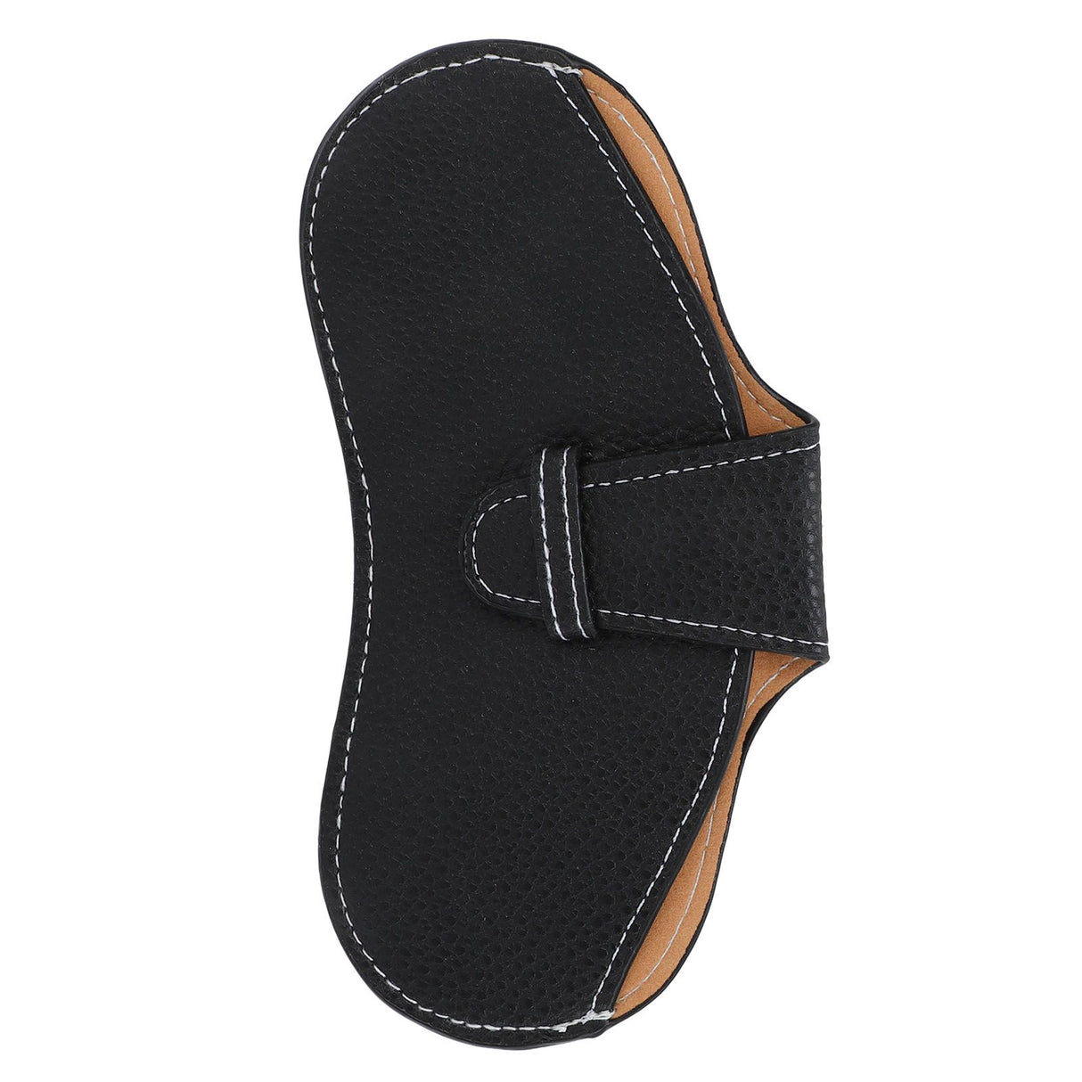 Leather Sunglasses Case Portable PU Leather Eyeglass Case Leather Wear Resistant Simple Eyeglass Case for Sunglasses Black