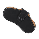 Leather Sunglasses Case Portable PU Leather Eyeglass Case Leather Wear Resistant Simple Eyeglass Case for Sunglasses Black - Extra Image