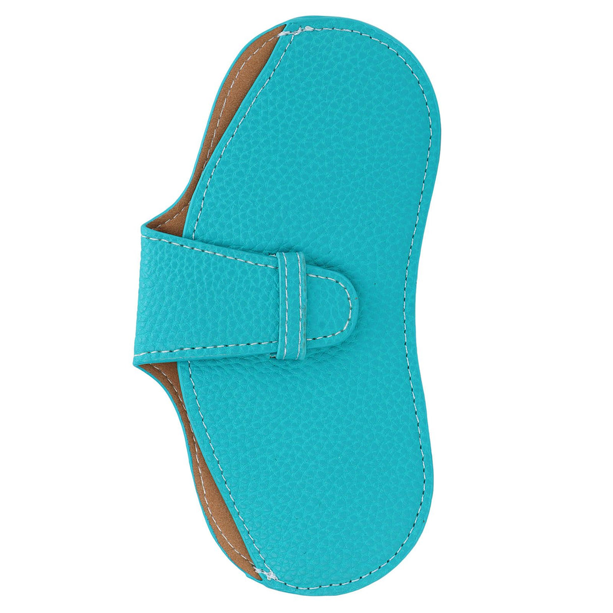 Leather Sunglasses Case Portable PU Leather Eyeglass Case Leather Wear Resistant Simple Eyeglass Case for Sunglasses Blue