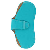 Leather Sunglasses Case Portable PU Leather Eyeglass Case Leather Wear Resistant Simple Eyeglass Case for Sunglasses Blue - Front View