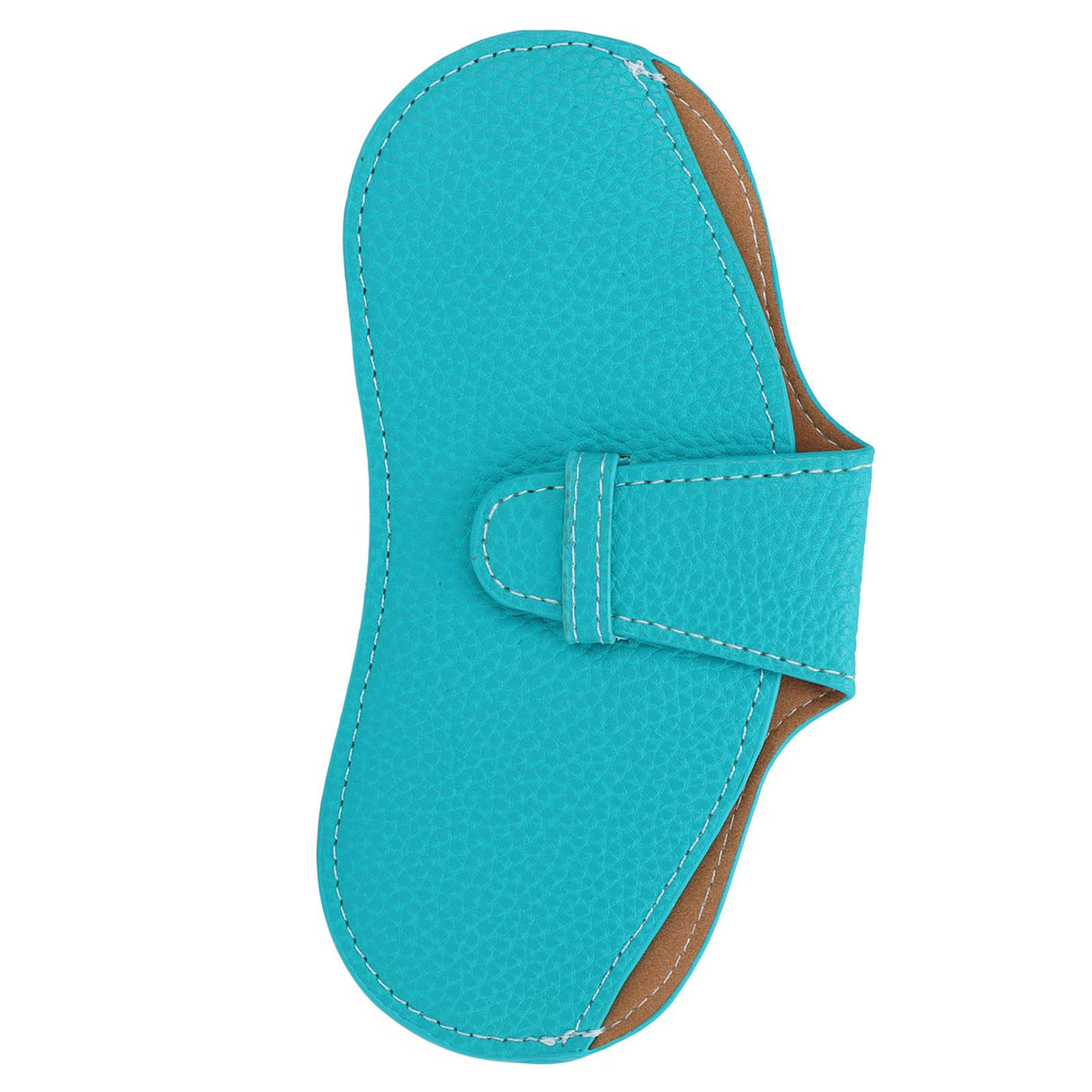 Leather Sunglasses Case Portable PU Leather Eyeglass Case Leather Wear Resistant Simple Eyeglass Case for Sunglasses Blue