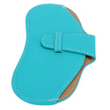 Leather Sunglasses Case Portable PU Leather Eyeglass Case Leather Wear Resistant Simple Eyeglass Case for Sunglasses Blue