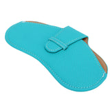 Leather Sunglasses Case Portable PU Leather Eyeglass Case Leather Wear Resistant Simple Eyeglass Case for Sunglasses Blue
