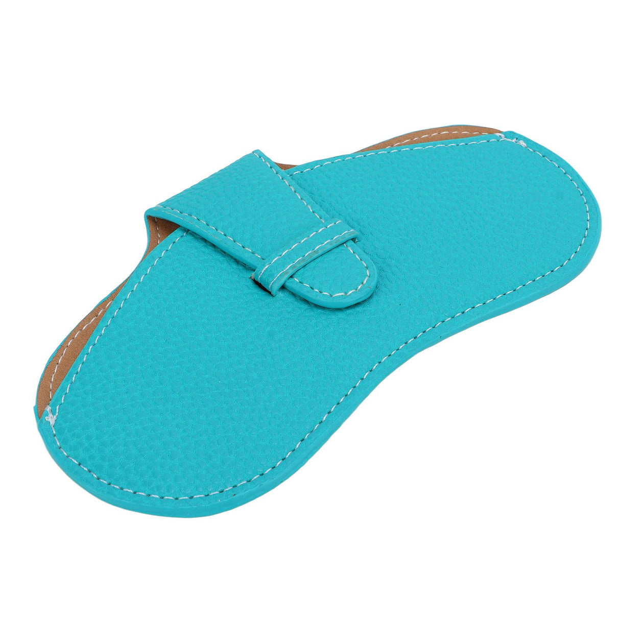 Leather Sunglasses Case Portable PU Leather Eyeglass Case Leather Wear Resistant Simple Eyeglass Case for Sunglasses Blue