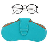 Leather Sunglasses Case Portable PU Leather Eyeglass Case Leather Wear Resistant Simple Eyeglass Case for Sunglasses Blue