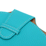 Leather Sunglasses Case Portable PU Leather Eyeglass Case Leather Wear Resistant Simple Eyeglass Case for Sunglasses Blue - Extra Image