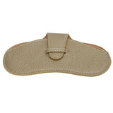 Leather Sunglasses Case Portable PU Leather Eyeglass Case Leather Wear Resistant Simple Eyeglass Case for Sunglasses Yellow - Rear View