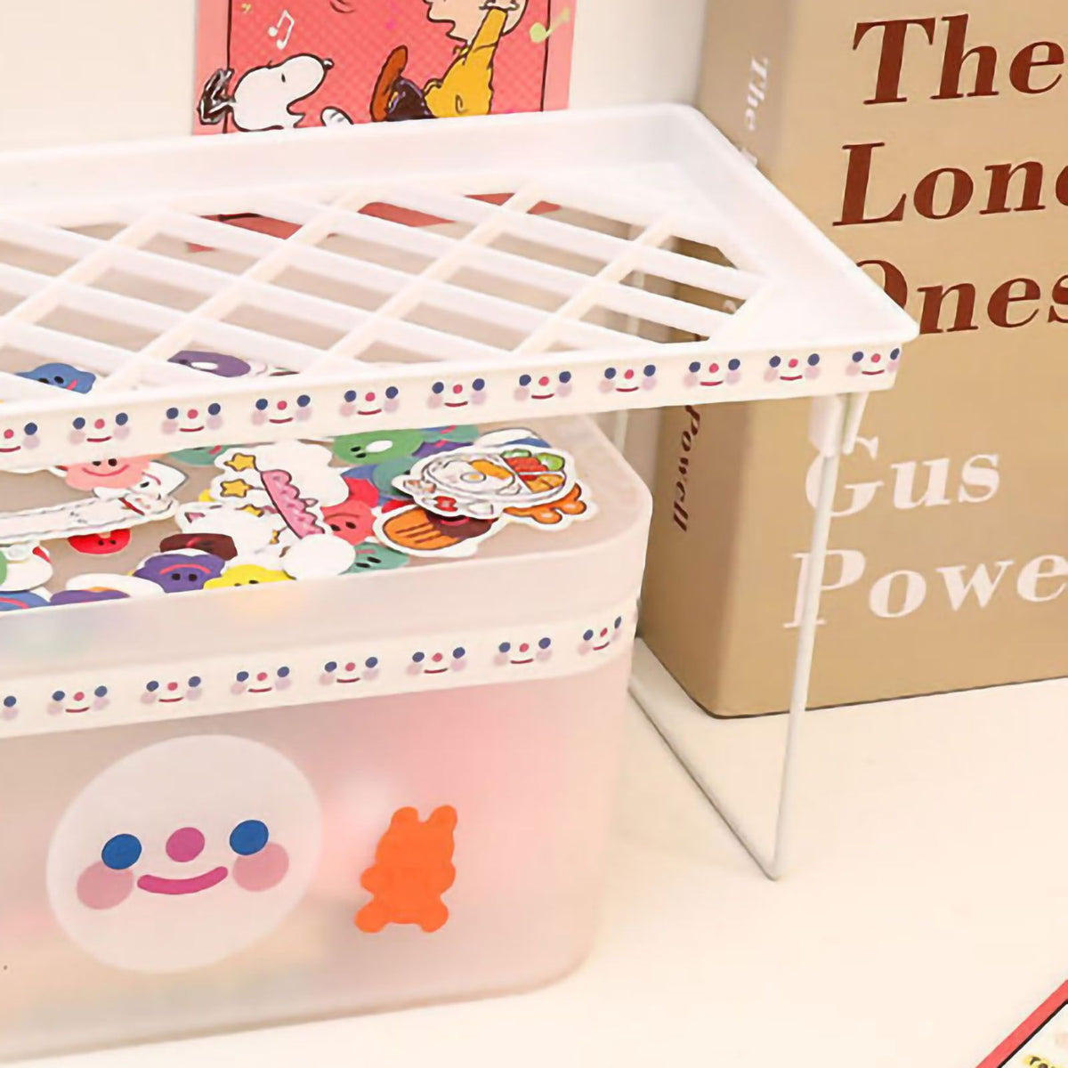 Desktop Foldable Shelf Space Saving Home Desk Storage Layered Rack for Dormitory Office School Small 34x14x16cm / 13.4x5.5x6.3in