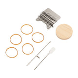 Small Weaving Loom Stainless Steel Pine Household Stitching Mending Tool for Clothes Socks - Rear View