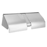 Toilet Paper Holder 304 Stainless Steel Wall Mounted With Lock and Cover Waterproof Bathroom Roll Tissue Holder - Rear View