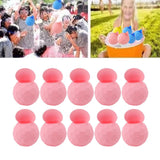 10 Pcs Reusable Water Balloons Silicone Water Balloons Self Sealing Quick Fill Summer Pool Beach Party Game Toy Pink