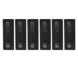 6Pcs Adhesive Hook Stainless Steel Dual Prong Wall Mounted Black for Towel Clothes - Front View