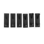 6Pcs Adhesive Hook Stainless Steel Dual Prong Wall Mounted Black for Towel Clothes