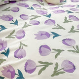 Home Bed Set 4pcs Thickened Brushed Simple Style Breathable Skin Friendly Cotton Bedding Comforter Sets