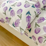 Home Bed Set 4pcs Thickened Brushed Simple Style Breathable Skin Friendly Cotton Bedding Comforter Sets - Top-Down View