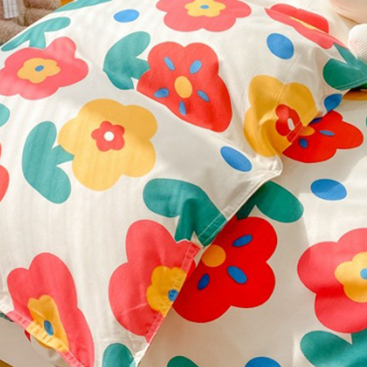 Home Bed Set 4pcs Thickened Brushed Simple Style Breathable Skin Friendly Cotton Bedding Comforter Sets