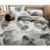 Air Conditioner Quilt Washable Cotton Lightweight Quilt Summer Comforter for Children Adult Type 1 150x200cm - Close-Up Angle