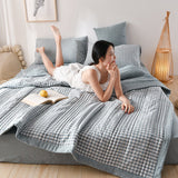 Air Conditioner Quilt Washable Cotton Lightweight Quilt Summer Comforter for Children Adult Type 2 150x200cm