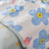 Air Conditioner Quilt Washable Cotton Lightweight Quilt Summer Comforter for Children Adult Type 4 150x200cm - Top-Down View