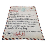 to My Son Blanket Double Sided Soft Skin Friendly Keep Warm Letter Blanket Expressing Love Air Conditioning Blanket C20220119 1 150x200cm - Extra Image