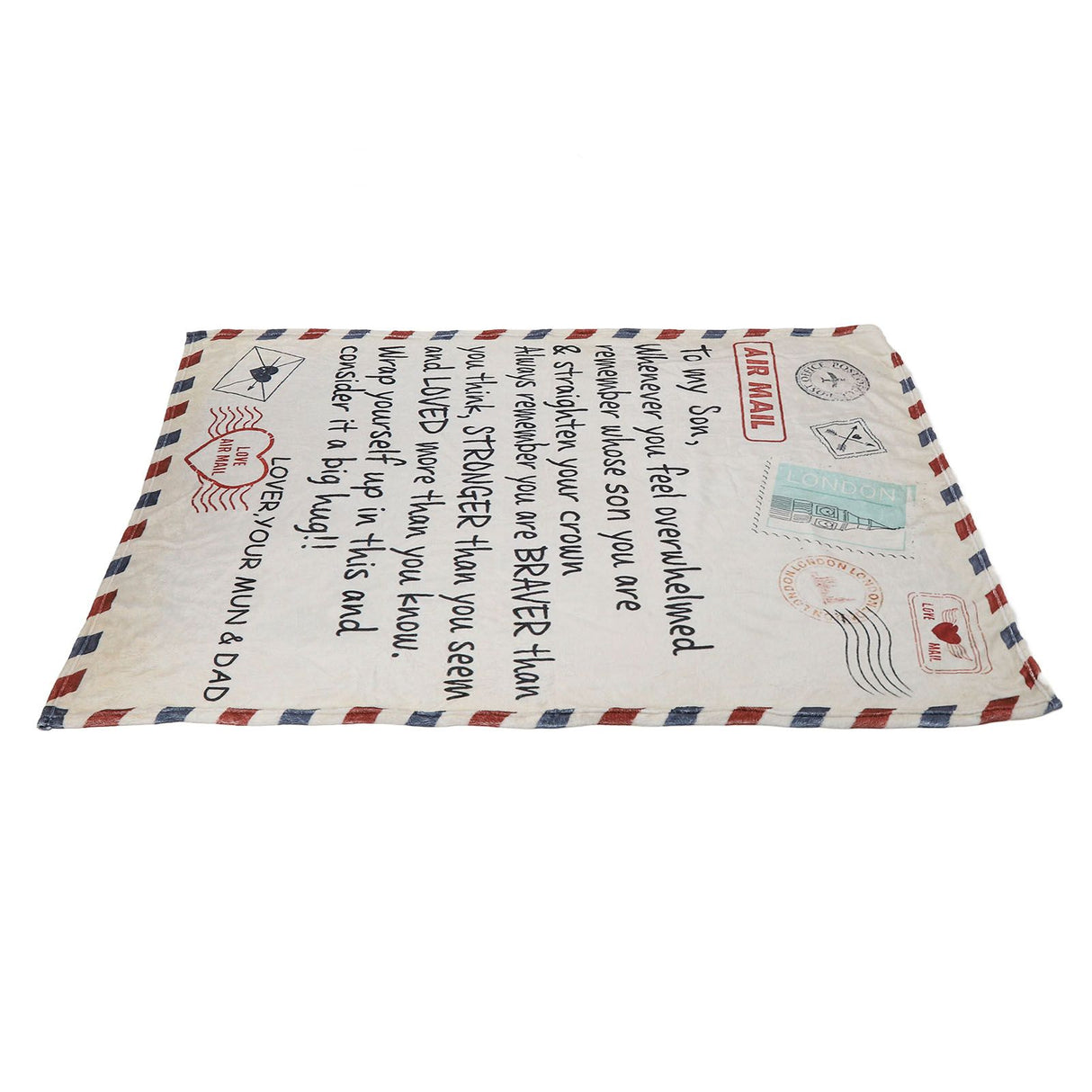 to My Son Blanket Double Sided Soft Skin Friendly Keep Warm Letter Blanket Expressing Love Air Conditioning Blanket C20220119 1 150x220cm