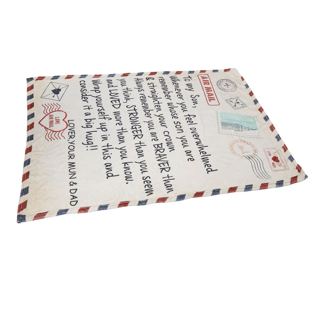 to My Son Blanket Double Sided Soft Skin Friendly Keep Warm Letter Blanket Expressing Love Air Conditioning Blanket C20220119 1 150x220cm