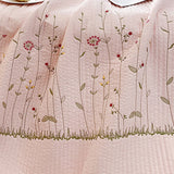 Cotton Quilt Pure Color Home Fashion Elegant Tencel Embroidery Pattern Cotton Summer Cooling Quilt Pink 1 X Sheet 245x250cm