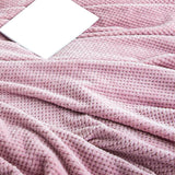 Cooling Blanket Milk Fleece Lattice Jacquard Blanket Summer Cold Single Nap Blanket for Sofa Bed Office Bean Paste Color 150x200cm