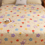 Cotton Quilt Washable Embroidery Ultrasonic Quilting Skin Friendly Cotton Comfortable Breathable Summer Quilt Flowers 180x200cm